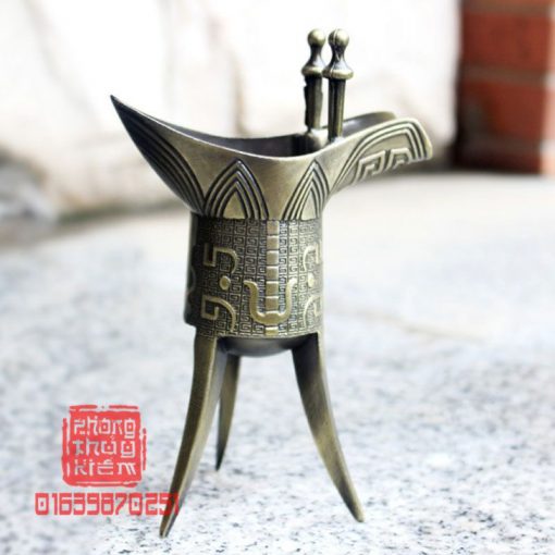 Ly rượu 3 chân giả cổ thời Tần - Ảnh 4